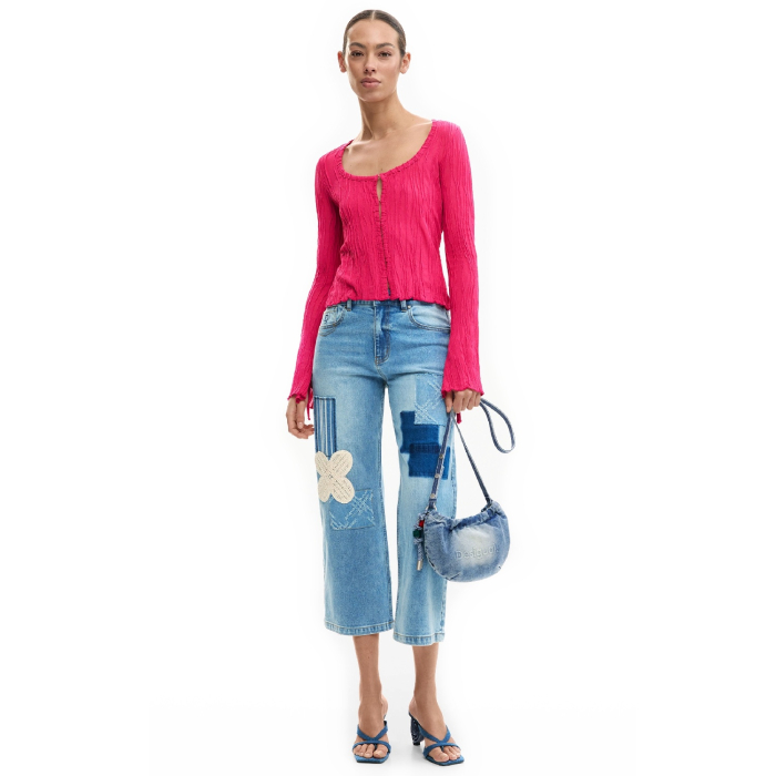 Geanta mica de dama, crossbody, Desigual, Denim Mini, Albastru [7]