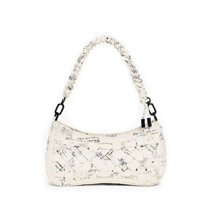 Geanta mica de dama, crossbody, Desigual, Foxtrot, Alb [3]