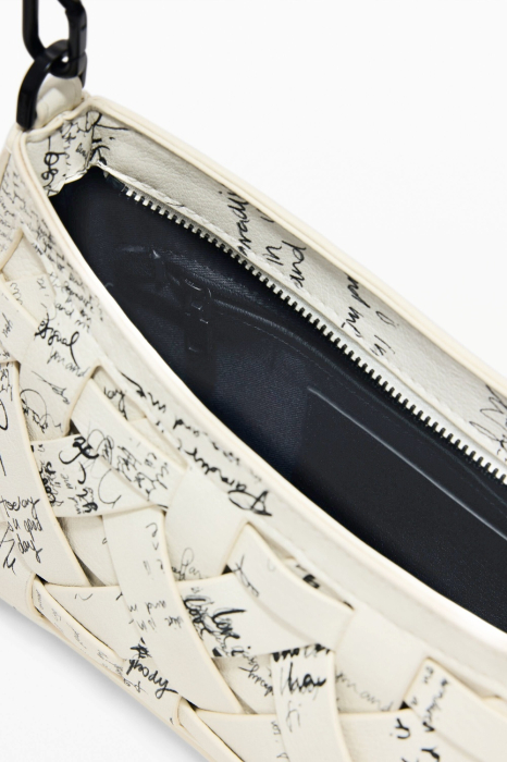 Geanta mica de dama, crossbody, Desigual, Foxtrot, Alb [4]