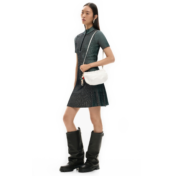 Geanta mica de dama, crossbody, Desigual, La Rouge Mini, Alb [6]