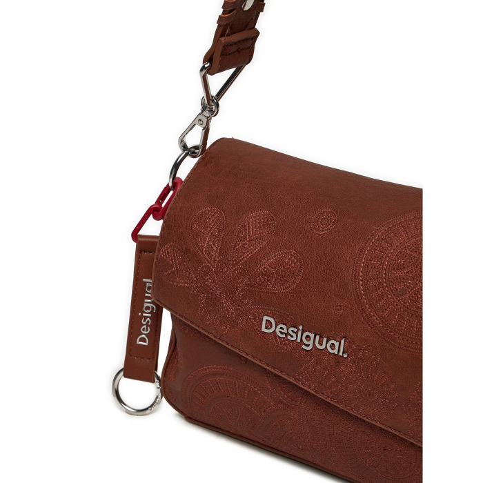 Geanta mica de dama crossbody, Desigual, seria Dejavu Phuket mini, Maro camel [6]