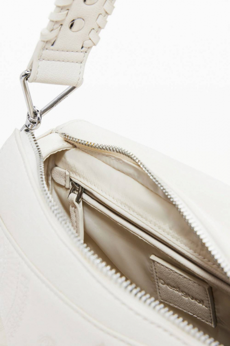 Geanta mica de dama crossbody, Desigual, seria Dejavu Phuket mini, Alb [6]