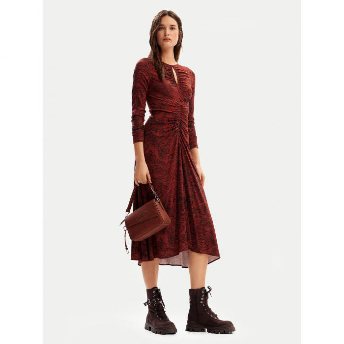 Geanta mica de dama crossbody, Desigual, seria Dejavu Phuket mini, Maro camel [2]