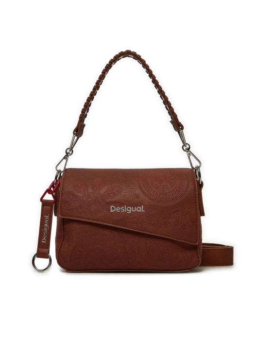 Geanta mica de dama crossbody, Desigual, seria Dejavu Phuket mini, Maro camel [1]