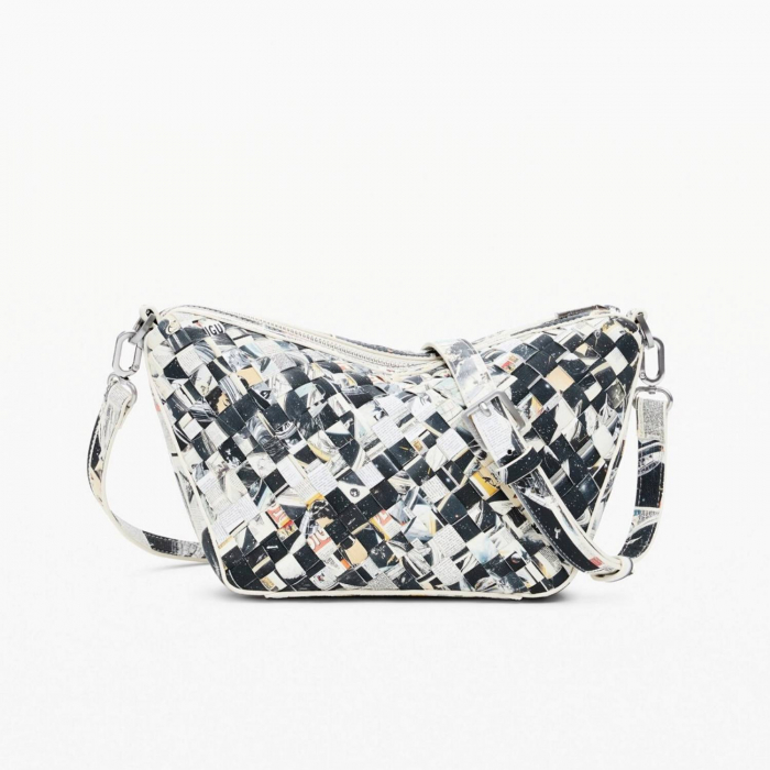 Geanta mica de dama crossbody, Desigual, seria Foxtrot Intrecciato, Multicolor [5]
