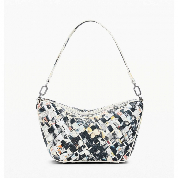 Geanta mica de dama crossbody, Desigual, seria Foxtrot Intrecciato, Multicolor [4]