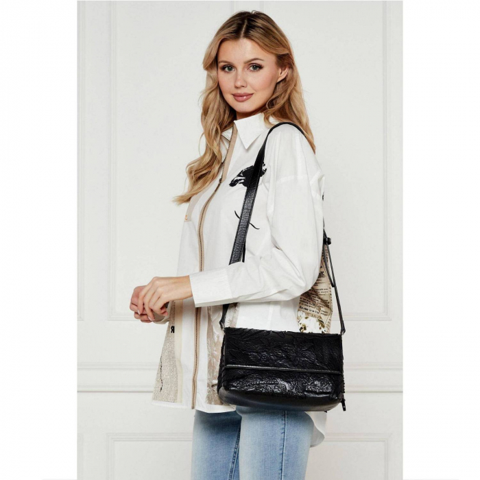 Geanta mica de dama crossbody, Desigual, seria Jolie Venecia, Negru [2]