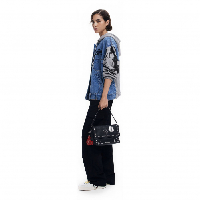 Geanta mica de dama crossbody, Desigual, seria Mickey Rock Venecia, Negru [2]