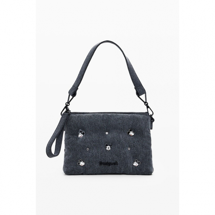 Geanta mica de dama crossbody, Desigual, seria Mickey Studs Dortmund, Gri [4]