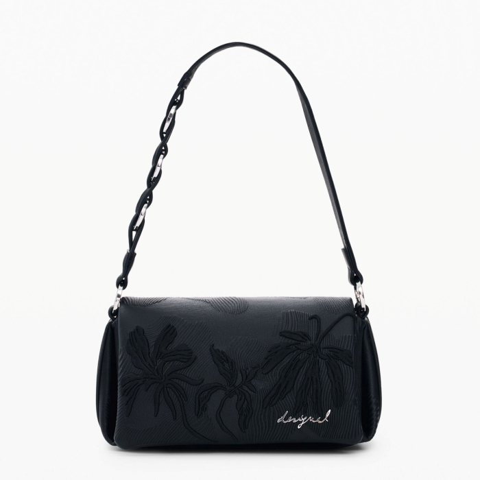 Geanta mica de dama crossbody, Desigual, seria Mirenis Maron Mini, Negru [8]