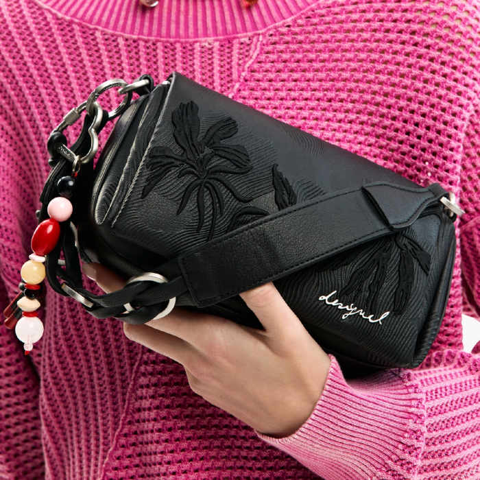 Geanta mica de dama crossbody, Desigual, seria Mirenis Maron Mini, Negru [6]