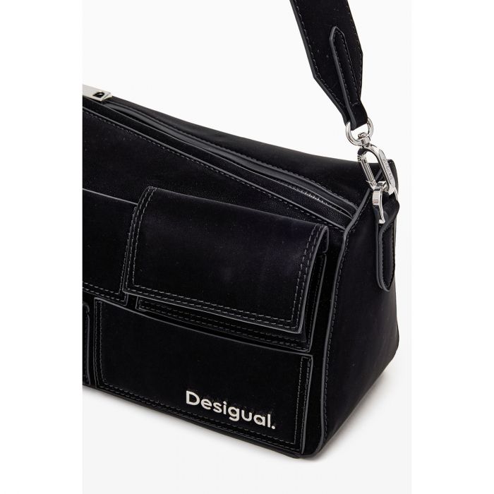 Geanta mica de dama crossbody, Desigual, seria Pocket Face Phuket Mini, Negru [5]