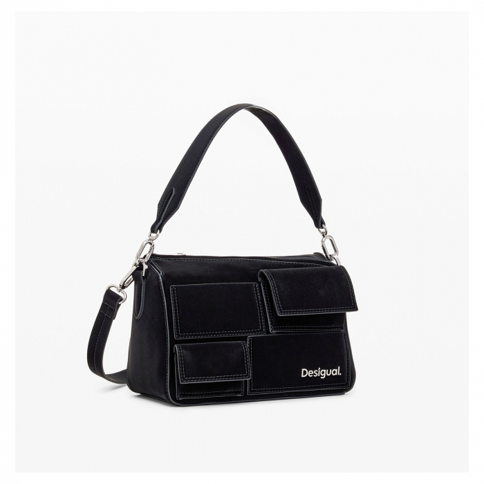 Geanta mica de dama crossbody, Desigual, seria Pocket Face Phuket Mini, Negru [3]