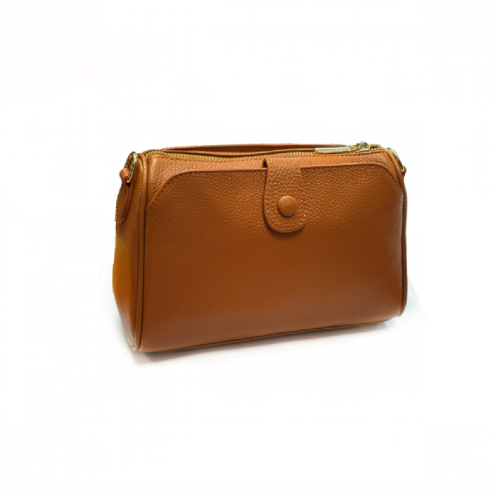 Geanta mica de dama crossbody, piele naturala, Alya, Maro coniac [1]