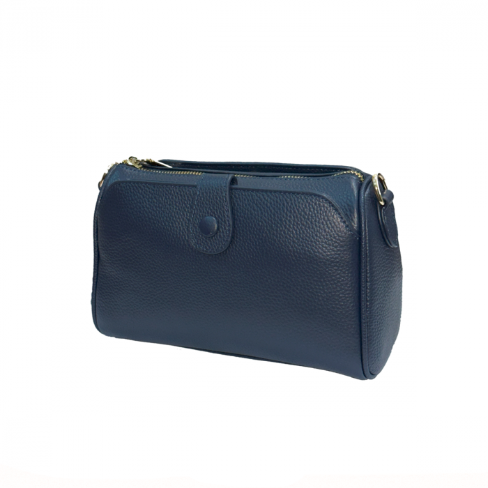 Geanta mica de dama crossbody, piele naturala, Alya, Bleumarin [4]