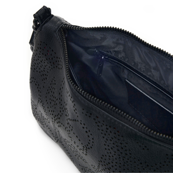 Geanta mica de dama, de mana si umar, crossbody, Desigual, Butterfly Dortmund, Negru [3]