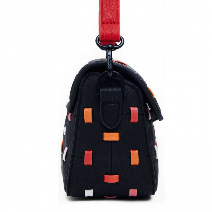 Geanta mica de dama, de mana si umar, Desigual, seria Fantasia Phuket Mini, Negru [4]