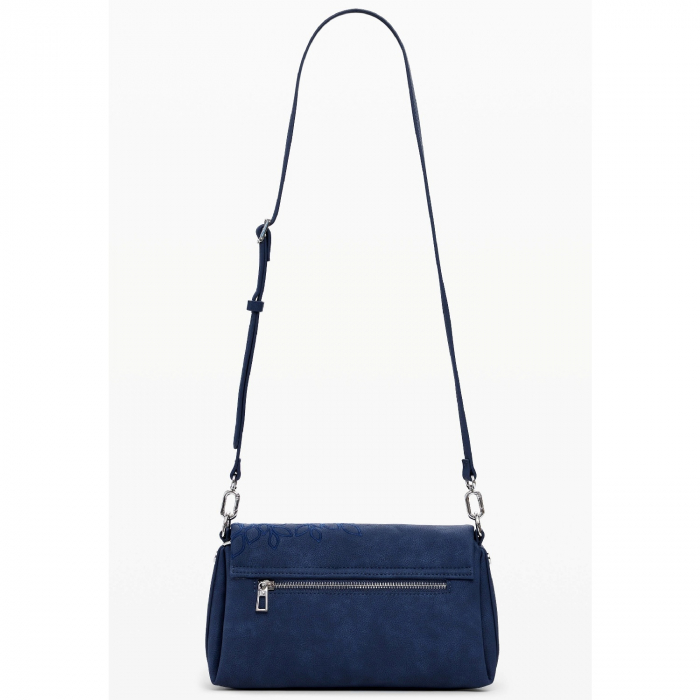 Geanta mica de dama, de mana si umar, Desigual, seria Sierra Naron Medium Flap, Albastru [8]