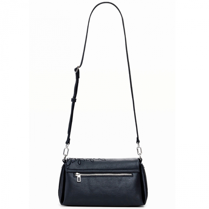 Geanta mica de dama, de mana si umar, Desigual, seria Sierra Naron Medium Flap, Negru [8]