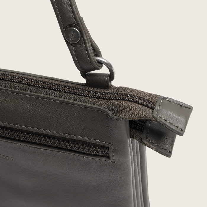 Geanta mica de dama, de umar, The Chesterfield Brand, Brisa, piele naturala, Gri inchis [8]