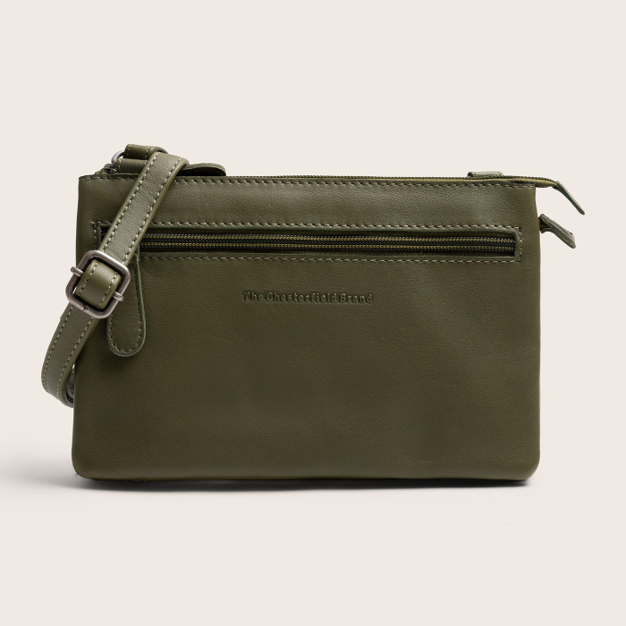 Geanta mica de dama, de umar, The Chesterfield Brand, Brisa, piele naturala, Verde olive [9]
