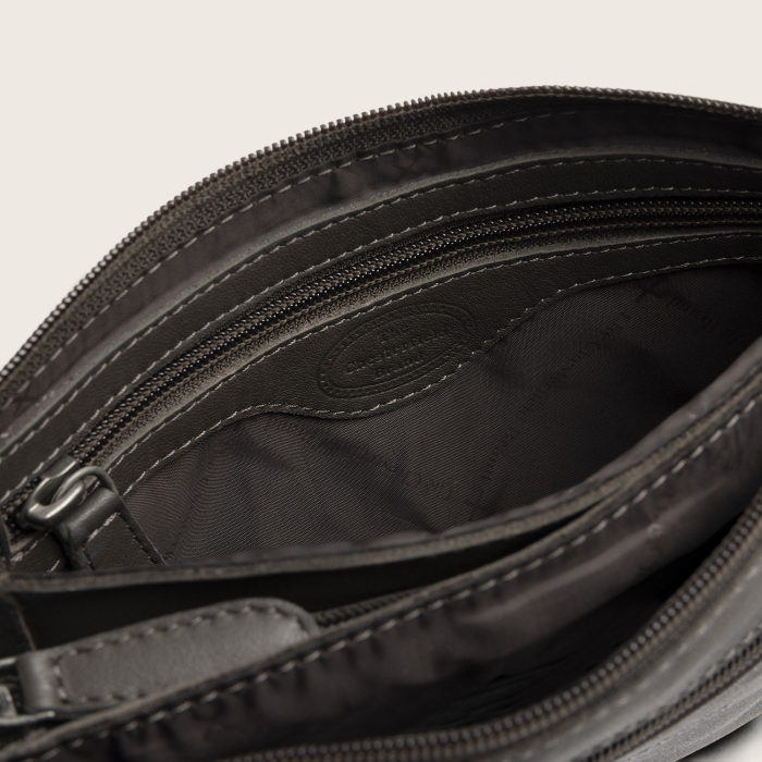 Geanta mica de dama, de umar, The Chesterfield Brand, Brisa, piele naturala, Gri inchis [10]