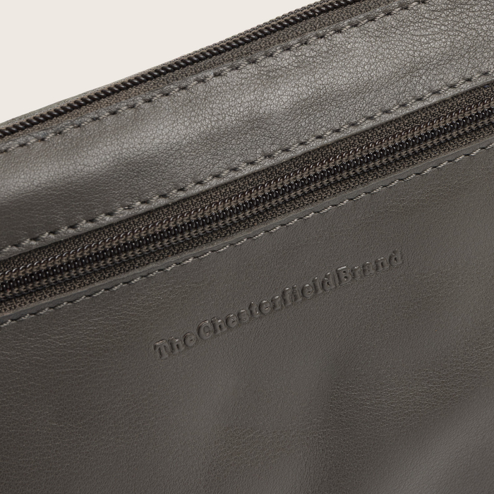 Geanta mica de dama, de umar, The Chesterfield Brand, Brisa, piele naturala, Gri inchis [9]