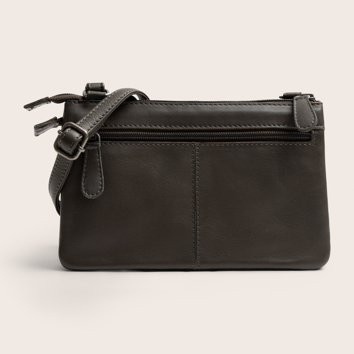Geanta mica de dama, de umar, The Chesterfield Brand, Brisa, piele naturala, Gri inchis [4]