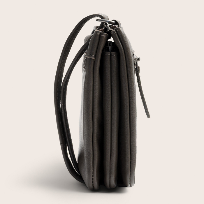 Geanta mica de dama, de umar, The Chesterfield Brand, Brisa, piele naturala, Gri inchis [5]