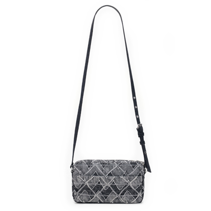 Geanta mica de dama, Desigual, Denim Zigzag, Gri [6]