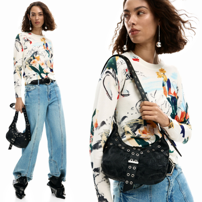 Geanta mica de dama, Desigual, Leiria, Negru [4]