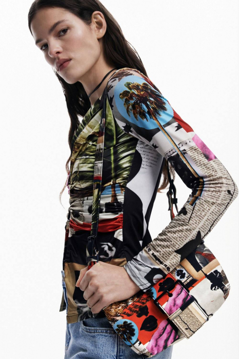 Geanta mica de dama, Desigual, seria Collage Lacroix, Multicolor [3]