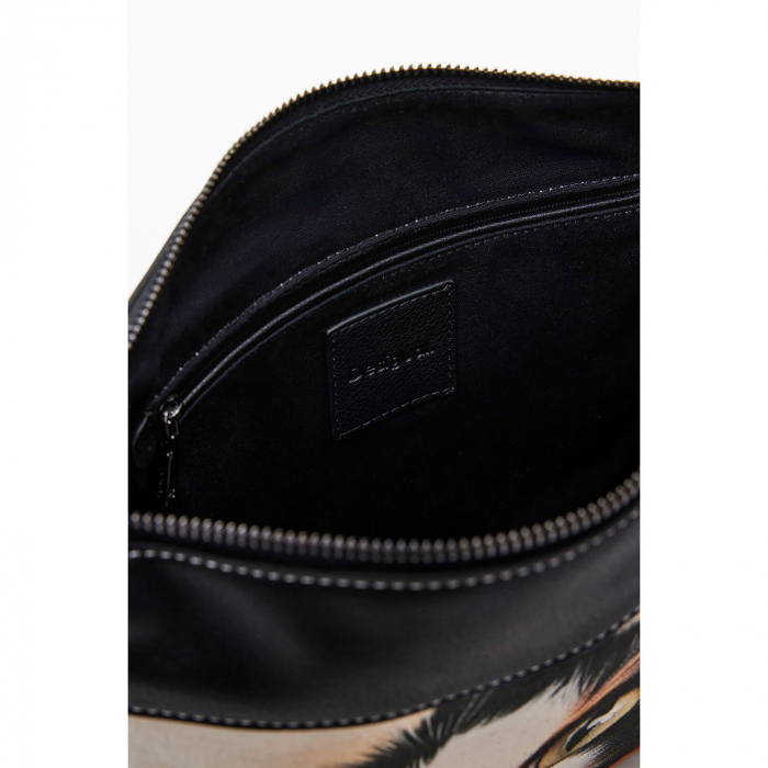 Geanta mica de dama, Desigual, seria Large Cat, Negru [5]