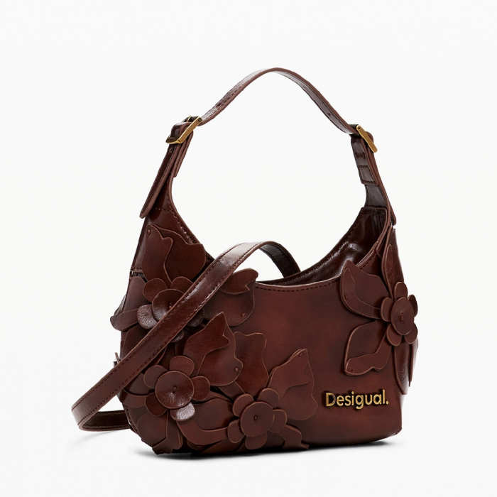 Geanta mica de dama, Desigual, seria Reprise Choco Valenti, Maro inchis [3]