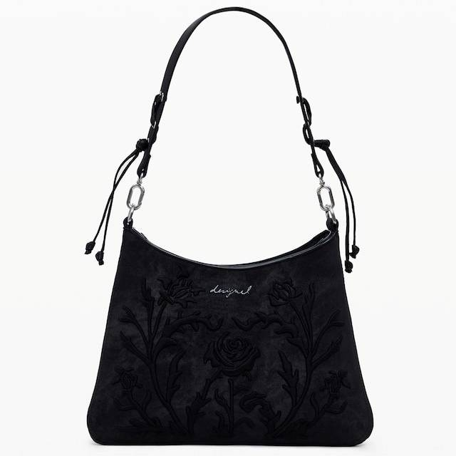 Geanta mica de dama, Desigual, seria Romeo Floral Manaos, Negru [4]