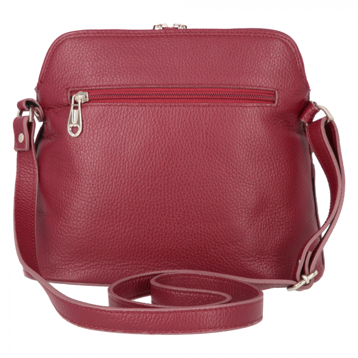 Geanta dama din piele naturala, model 239, de umar si crossbody, Bordo [4]