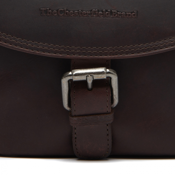 Geanta mica de dama, din piele naturala , de umar, The Chesterfield Brand, Lucian, Maro inchis [2]