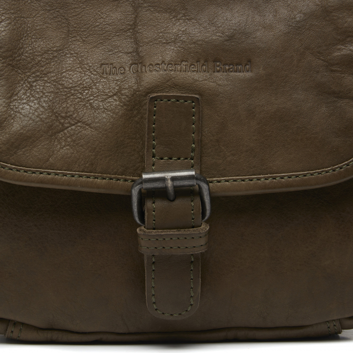 Geanta mica de dama, din piele naturala vintage, The Chesterfield Brand, Irma, Verde olive [4]
