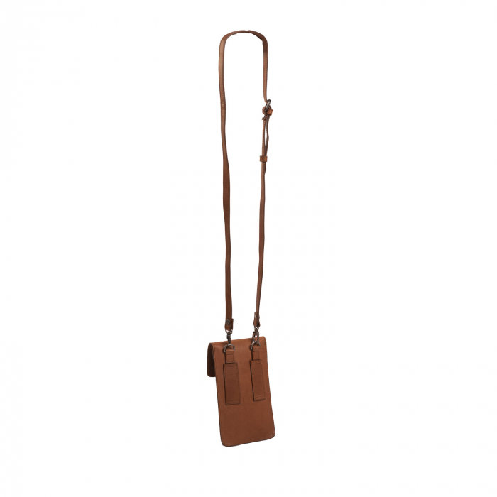 Geanta din piele naturala pentru telefon, The Chesterfield Brand, Andrea, Maro inchis [10]