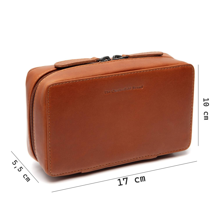 Geanta mica (organizator) accesorii electronice, The Chesterfield Brand, din piele naturala, Ardan, Maro coniac [2]
