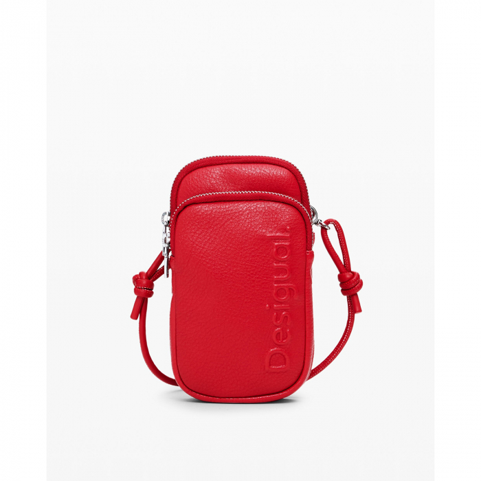 Geanta mica pentru telefon, Desigual, seria Half logo FW24, Rosu [4]