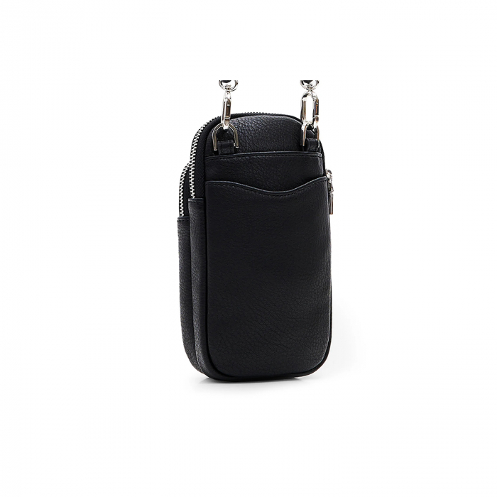 Geanta mica pentru telefon, Desigual, seria Half logo, Negru [5]