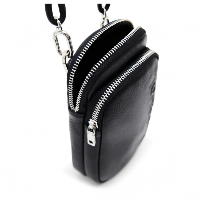 Geanta mica pentru telefon, Desigual, seria Half logo, Negru [3]