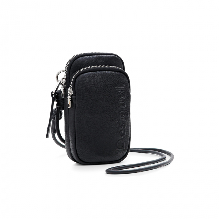 Geanta mica pentru telefon, Desigual, seria Half logo, Negru [2]