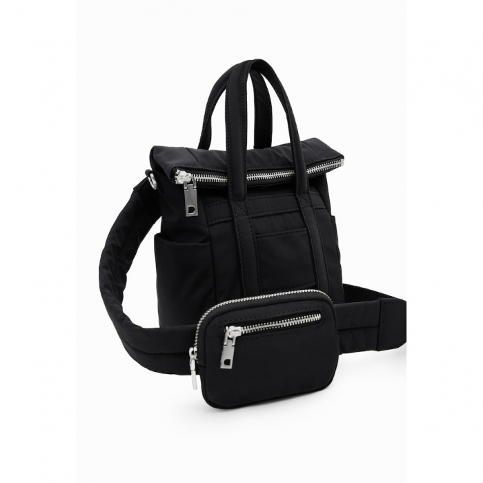 Geanta mica tip rucsac, de dama, Desigual, seria Basic Modular Voyager, Negru [7]