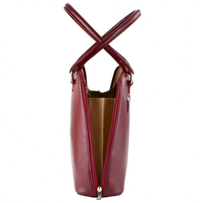 Geanta de dama, din piele naturala, model 150, Bordo [3]