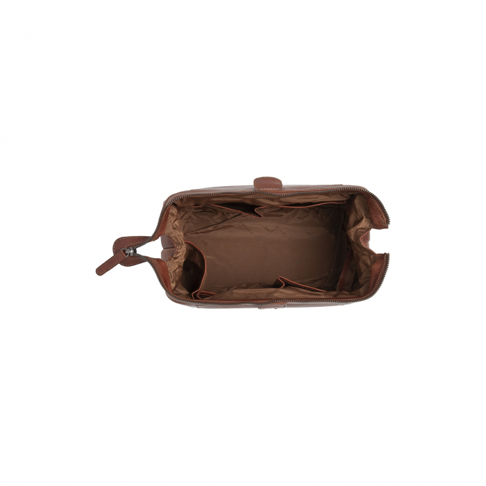 Geanta pentru cosmetice The Chesterfield Brand, din piele naturala, Biassa, Maro coniac [6]