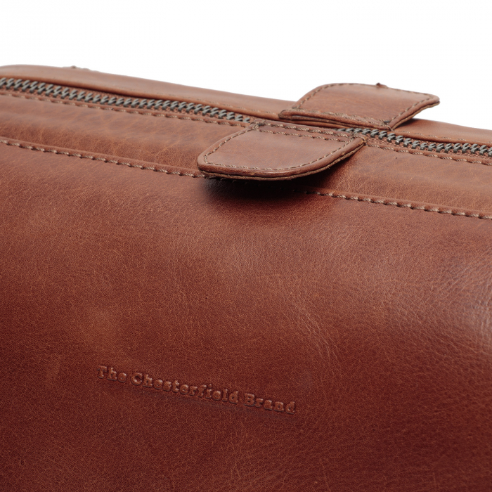 Geanta pentru cosmetice The Chesterfield Brand, din piele naturala, Biassa, Maro coniac [3]