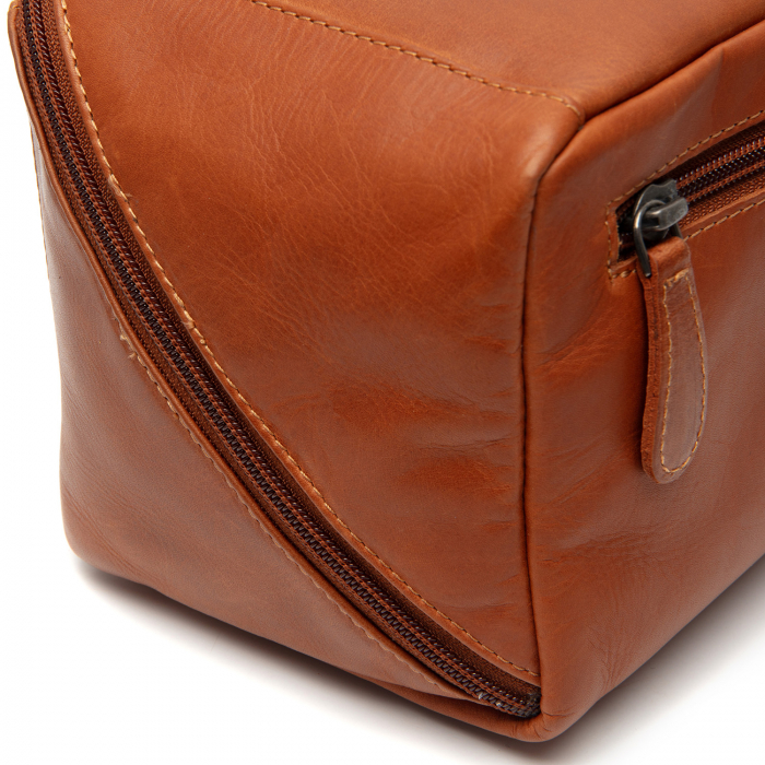 Geanta pentru cosmetice The Chesterfield Brand, din piele naturala, Elmia, Maro coniac [5]