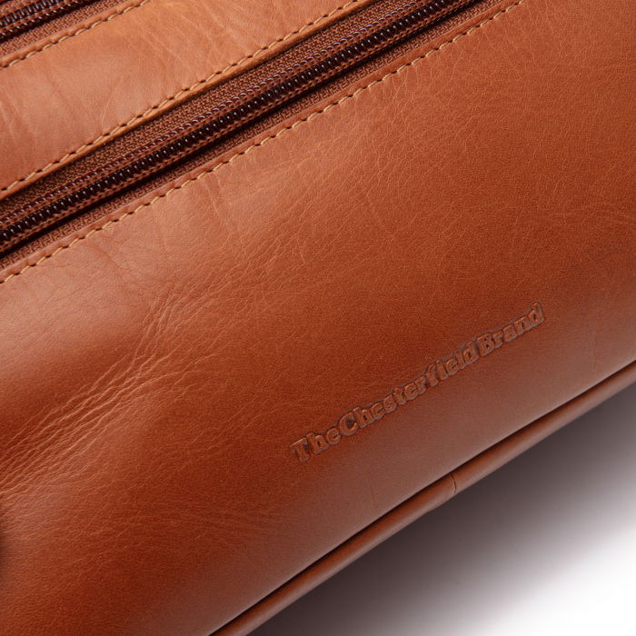 Geanta pentru cosmetice The Chesterfield Brand, din piele naturala, Elmia, Maro coniac [3]